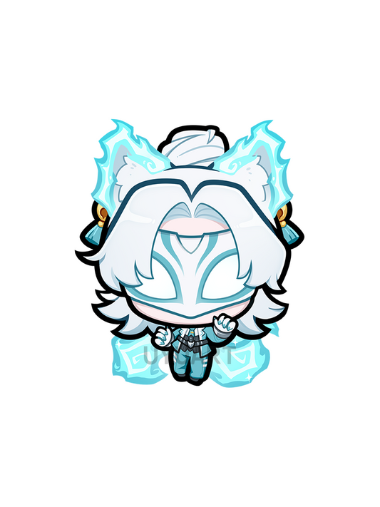 White Fox Keychain