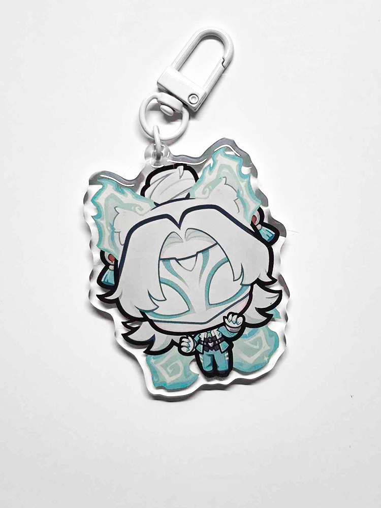 White Fox Keychain