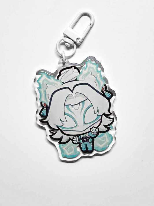 White Fox Keychain